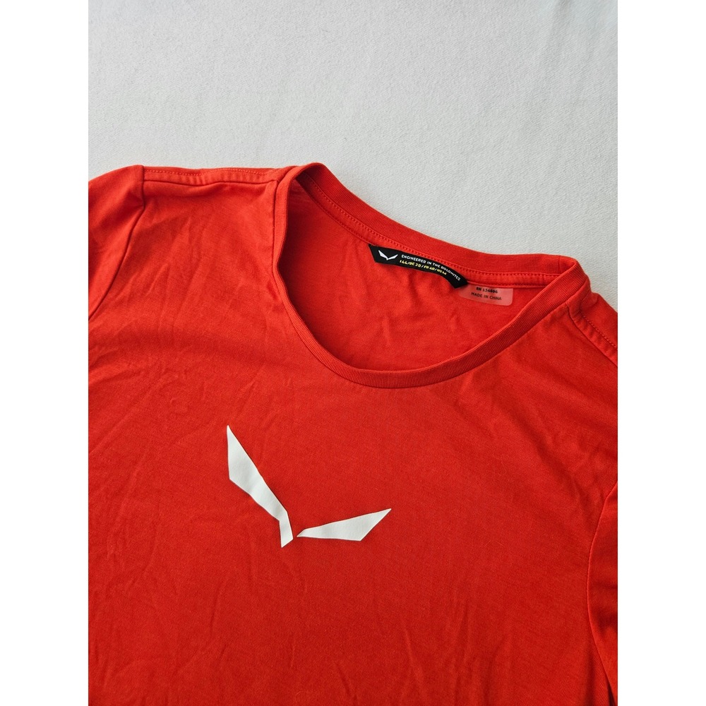 Salewa Dryton Short Sleeve Hiking T-Shirt Womens Medium Red Athletic Crew Neck